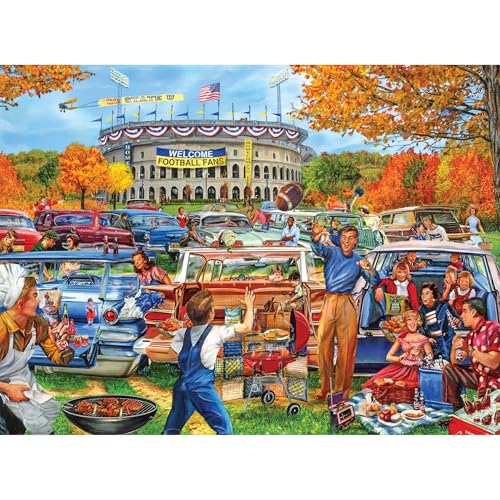 RoseArt - Back to The Past - Tailgating Fun - 1000 Piece Jigsaw Puzzle for Adults - style: Tailgating Fun