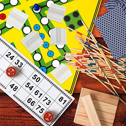 Jetec 48 Pieces Plastic Game Piece Card Stands Clear Game Card Display Holders Picture Stands Markers DIY Playing for Board Party Favor Photos Memos Pictures Display, 0.7 x 0.63 Inches