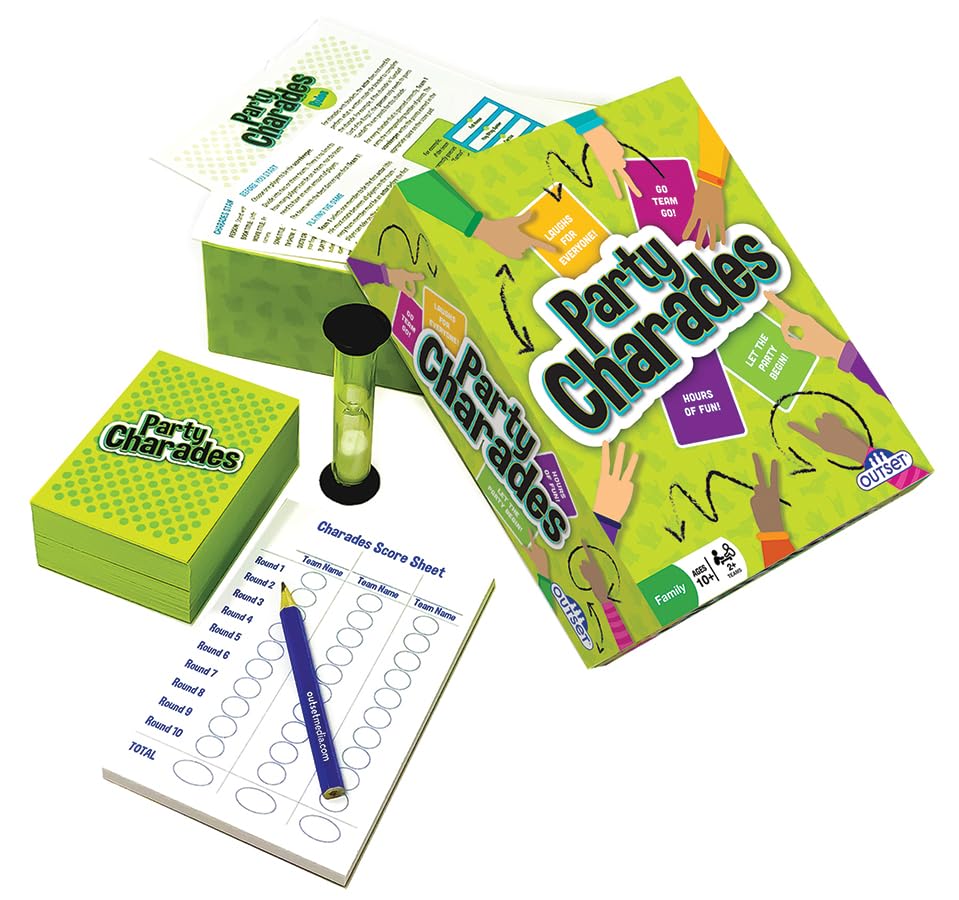 Party Charades Game – Contains 550 charades – Great Family Game for 2 or More Players Ages 10 and up by Outset Media