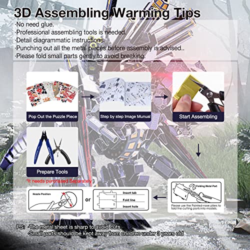 Microworld 3D Metal Model Kits Puzzle, Mechanical Tyrannosaurus Rex Challenge Model Building Kits, Jigsaw Laser Cut Brain Teaser DIY Puzzles for Adults - color: Tyrannosaurus Rex