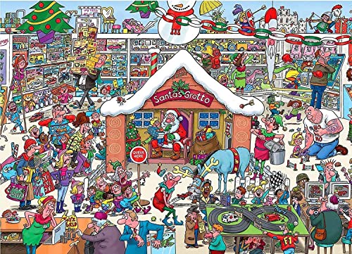 Christmas Puzzles for Adults 1000 Piece Christmas Jigsaw Puzzles Santa's Grotto 27.56 x 19.69 Inch Challenge Toy Gift Educational Game Christmas Jigsaw Puzzles 1000 Pieces for Adults - color: Santa's Grotto