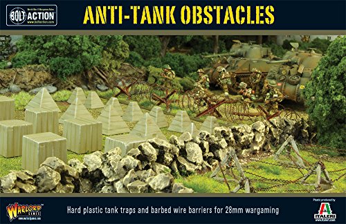 Warlord Bolt Action Anti-Tank Obstacles 1:56 WWII Military Wargaming Diorama Plastic Model Kit, Small