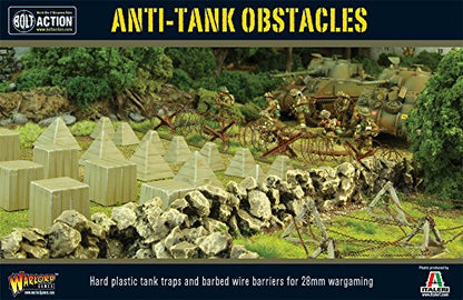 Warlord Bolt Action Anti-Tank Obstacles 1:56 WWII Military Wargaming Diorama Plastic Model Kit, Small