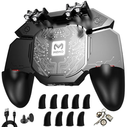 11 in 1 PUBG Mobile Phone Game L2R2 Controller w/ Semiconductor Cooler | No Built-in Battery, Cell Phone 4 Gaming Triggers Gampad Grip for PUBG/Call of Duty/Apex/Fortnitee/Free Fire