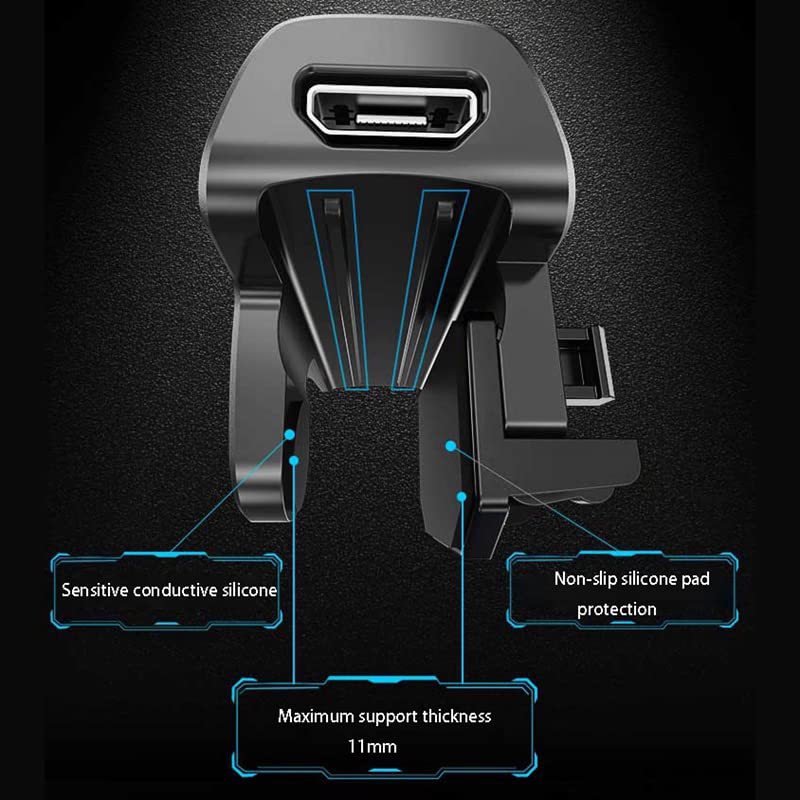 11 in 1 PUBG Mobile High Frequency Triggers with 400mAh Phone Cooler | Cell Phone Game Controller for Fortnitee/Call of Duty/Free Fire/Apex, 40 Shots per second (Max) - color: Memo
