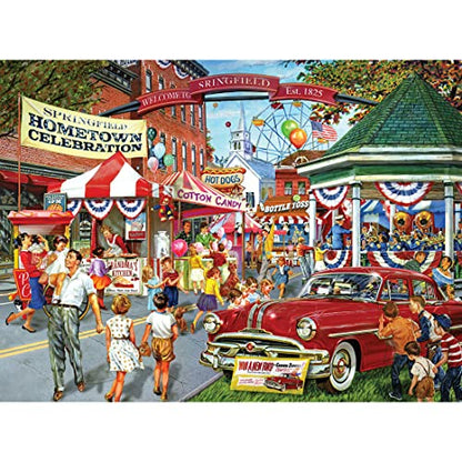 RoseArt - Back to The Past - Hometown Celebration - 1000 Piece Jigsaw Puzzle for Adults - style: Hometown Celebration