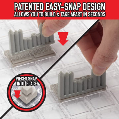 Monster Adventure Terrain 2 Pack Stackable Base Plates Compatible with DND | Fully Modular 3D Tabletop World Builder for Dungeons & Dragons, Pathfinder, Miniatures, Battle Maps and Most RPG Games
