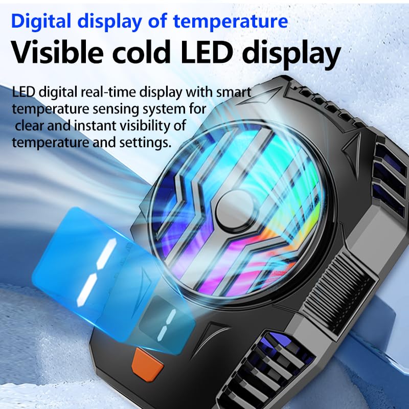 Portable Slim Phone Cooling Pad, USB Low Noise Phone Cooler Mat for iPhone Android Samsung, Non-Slip Heat Dissipation Pad for Gaming Travel Car Desk Video Calls