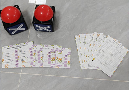 Spring Friendly Feud Game with 2 Answer Buzzers, Fun Family Spring Party Games for Adults Teens Feud Card Trivia Quiz Activities for Holiday Party Family Office Group Team Building - style: Spring