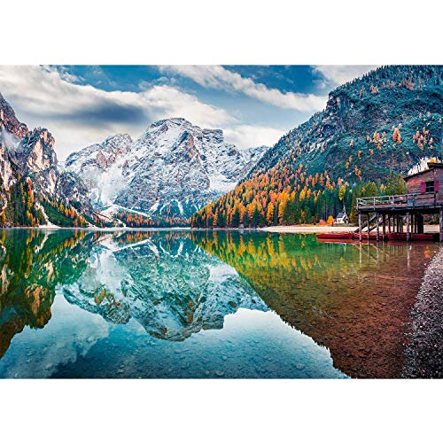Rocorose 1000 Piece Jigsaw Puzzle Autumn of Italian Alps Naturpark Floor Puzzle for Kids Adult - color: Alps Naturpark