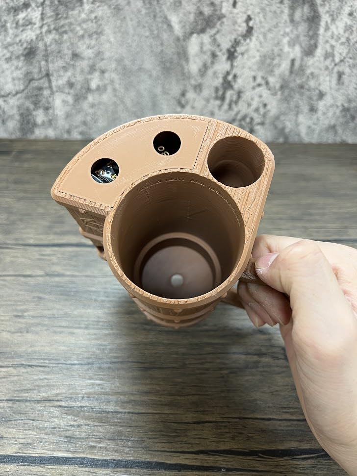 MunnyGrubbers - Mug Dice Tower - No Paint Odorless Insulated Cup Can - Random 7PCS D20 Set Included - Dice Jail and Holder - Dungeons and Dragons DND Gift - (Copper) - color: Copper