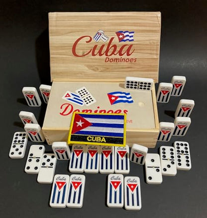 PRK 14 Cuban Dominoes Double Nine Set with Cuban Patch - Quality Cultural Connection and Classic Dominos Cubano Style