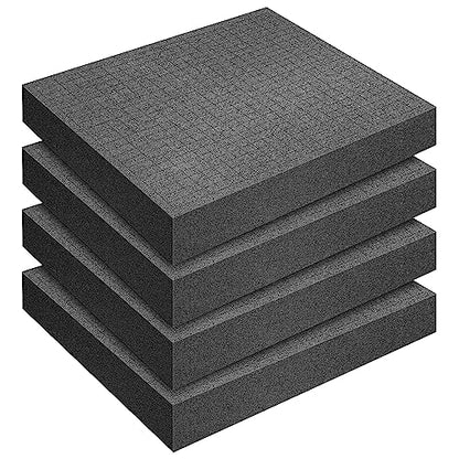 DECOHS 4 Pcs Pick and Pluck Foam- 12 x 12 x 2 Inch Pick Apart Foam Insert- Pluck Pre Cube Sheet Foams with Bottom Use for Board Game Box Cases Storage Drawer - size: 1 Size - 4 Pieces - 12 x 12 x 2 inches