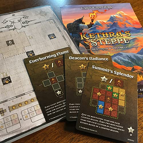 Cartographers: Map Pack 5, Kethra’s Steppe | Expansion for The Award-Winning Game of Map Drawing | Strategy Flip and Write Fantasy Board Game | Family Game for 1-75 Players by Thunderworks Games - style: Pack 5