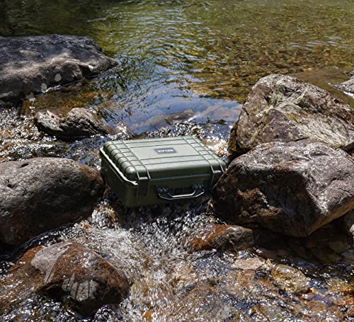MEIJIA All Weather IP67 Waterproof Hard Camera Case,Hard Protective Case,Hard Case with Customizable Foam,Fit Use of Drones,Camera,Equipments,Pistols(Green,18.5 x14.06x6.93inches) - color: Green, size: 18.5 x14.06x6.93inches