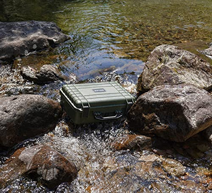MEIJIA All Weather IP67 Waterproof Hard Camera Case,Hard Protective Case,Hard Case with Customizable Foam,Fit Use of Drones,Camera,Equipments,Pistols(Green,18.5 x14.06x6.93inches) - color: Green, size: 18.5 x14.06x6.93inches