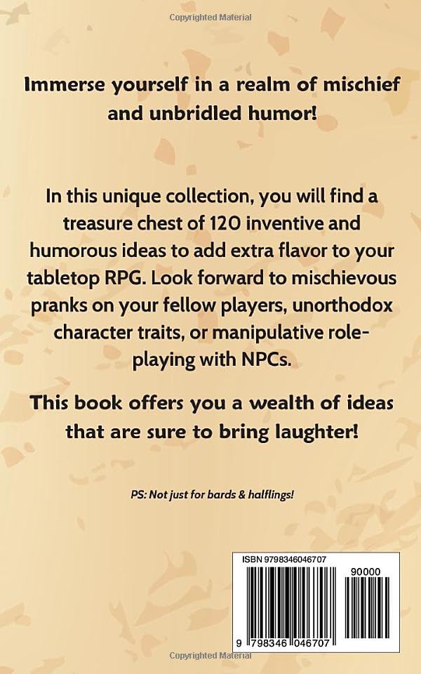 Tabletop RPG Nonsense: 120 Amusing Ideas to Bring Joy and Madness to Your Game Sessions: A Witty Pen and Paper, Tabletop RPG Quote Book for Enthusiastic Role-Playing Fans.