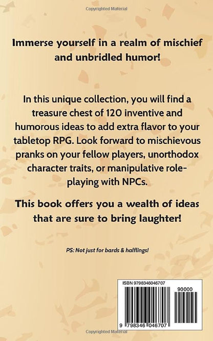 Tabletop RPG Nonsense: 120 Amusing Ideas to Bring Joy and Madness to Your Game Sessions: A Witty Pen and Paper, Tabletop RPG Quote Book for Enthusiastic Role-Playing Fans.