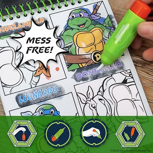 Teenage Mutant Ninja Turtles® Aqua Art, Great Kids Ninja Turtles Toys, TMNT Mess Free Coloring for Toddlers Paint with Water Books for Kids, Toddler Car Activities & Travel Toys, Water Painting Book - style: Teenage Mutant Ninja Turtles
