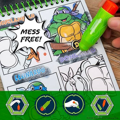 Teenage Mutant Ninja Turtles® Aqua Art, Great Kids Ninja Turtles Toys, TMNT Mess Free Coloring for Toddlers Paint with Water Books for Kids, Toddler Car Activities & Travel Toys, Water Painting Book - style: Teenage Mutant Ninja Turtles