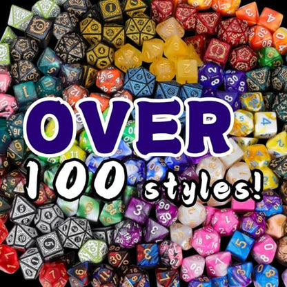 Mystery Dice Set – 7 Pcs Acrylic Polyhedral Dice + 1 Pcs Velvet Bag | Random Patterns & Various Styles DND Dice Gifts for D&D, Pathfinder, MTG, Table Game Night, Dice Goblins, RPG Players & DMs - style: 1 bag Mystery Dice