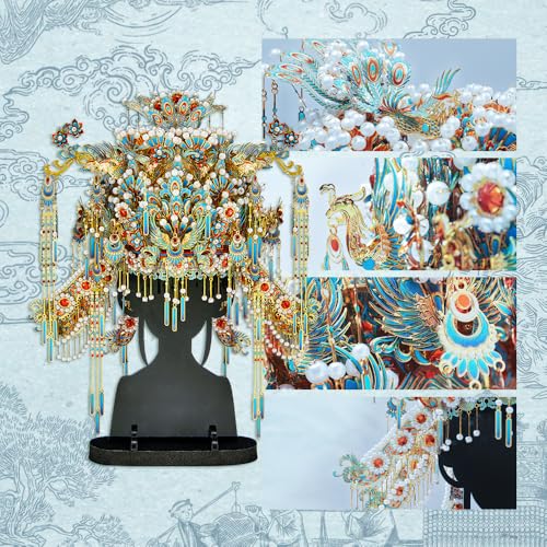 Piececool 3D Metal Puzzles for Adults, Chinese Kingfisher Phoenix Tiara Model Kits DIY Hobbies Crafts for Adult Difficult 3D Puzzles for Women, Home Decor Family Time Best Gifts - style: Kingfisher Phoenix Tiara