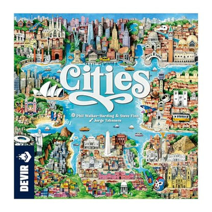 Devir - Cities Board Game, City Building Strategy Game with Tile Placement & Resource Drafting for Families & Friends Ages 10+, 2–4 Players, Playtime 35, (English Version) - color: Cities