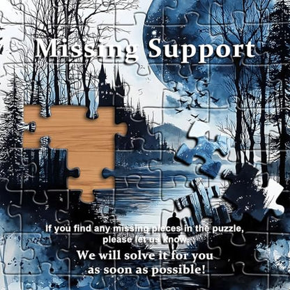 Nature Landscape Puzzles for Adults 1000 Pieces, PICKFORU Lone Shadow Lake Jigsaw Puzzle, Fantasy Forest Plant Tree Scenic Impossible Puzzle - style: Lone Shadow Lake Puzzle