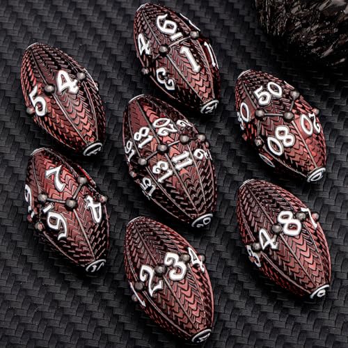 ARUOHHA DND Metal Dice Black Red Dragon Egg Dice with Rotating Dragon Egg Shell, Role Playing Game RPG Polyhedral D and D Dice Set D20 D12 D10 D8 D6 D4 - color: Black Red