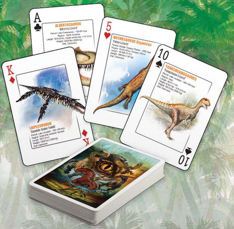 EuroGraphics Dinosaurs Playing Cards Deck, 54 Images