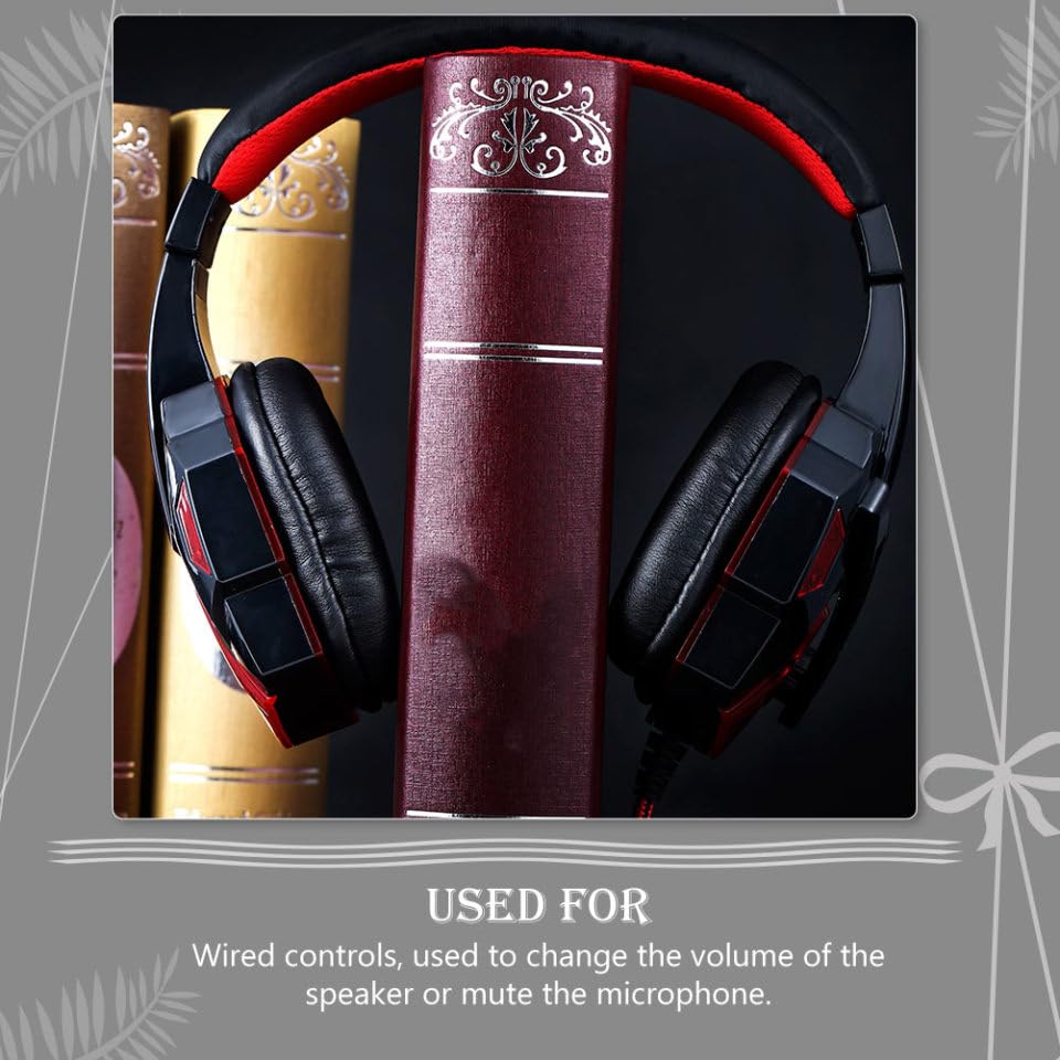 Alipis Wired Gaming Headset with Microphone Over Ear Stereo Headphones USB Noise Cancelling for Gaming Console