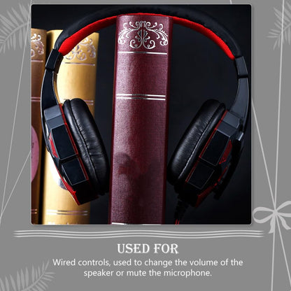 Alipis Wired Gaming Headset with Microphone Over Ear Stereo Headphones USB Noise Cancelling for Gaming Console