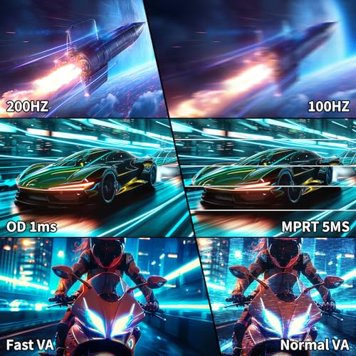 SANSUI 34-Inch Curved Gaming Monitor UWQHD 3440 x 1440P Up to 200Hz Curved 1500R - PIP/PBP, OD 1ms, HDR, 300nits, sRGB 130%, DCI-P3 97%,AI Crosshair,HDMI2.1x2,DP1.4(Cable Included) - size: 34 Inch