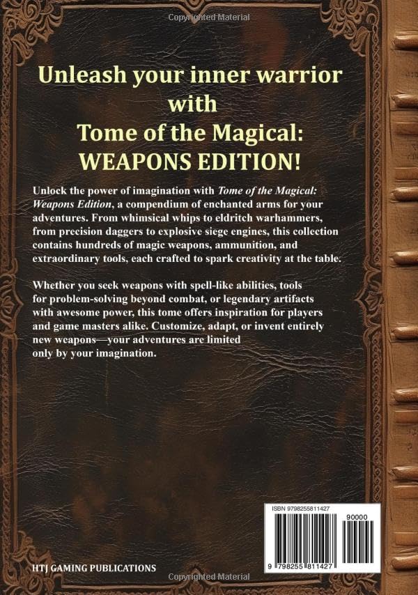Tome of the Magical: Weapons Edition: Hundreds of Magic Items For Your 5E Fantasy Tabletop Roleplaying Game (Fantasy Tabletop Roleplaying Supplements)