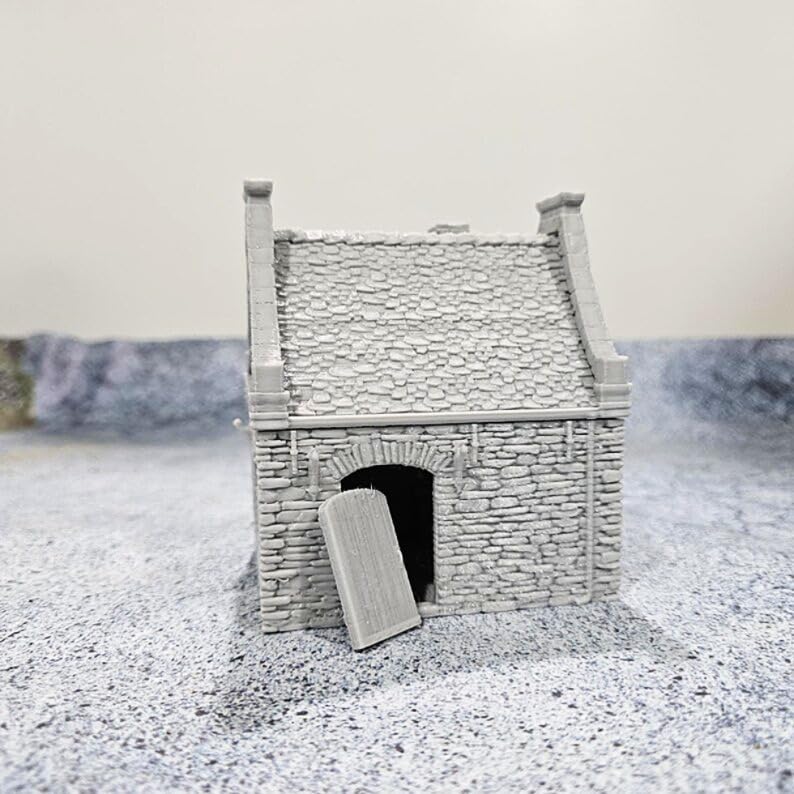 Steele's Residence Terrain 28mm | Stone house terrain for Dungeons & Dragons, tabletop RPGs and wargaming with removable roof and playable interior