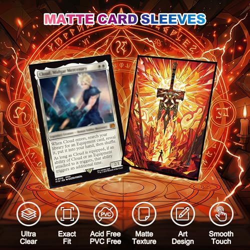 UAONO MTG Card Sleeves 100ct - Fantasy - Art Card Sleeves Deck Protector, Clear Front & Matte Textured Back, Sleeves for Magic The Gathering - color: Fantasy