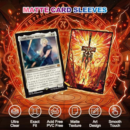 UAONO MTG Card Sleeves 100ct - Fantasy - Art Card Sleeves Deck Protector, Clear Front & Matte Textured Back, Sleeves for Magic The Gathering - color: Fantasy