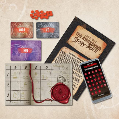 KOSMOS 693008 Escape Tales - The Awakening, Solves The Puzzles, Experience The Story, Escape Room Game, Exciting Board Game from 16 Years, for 1-4 People, Multiple Playable