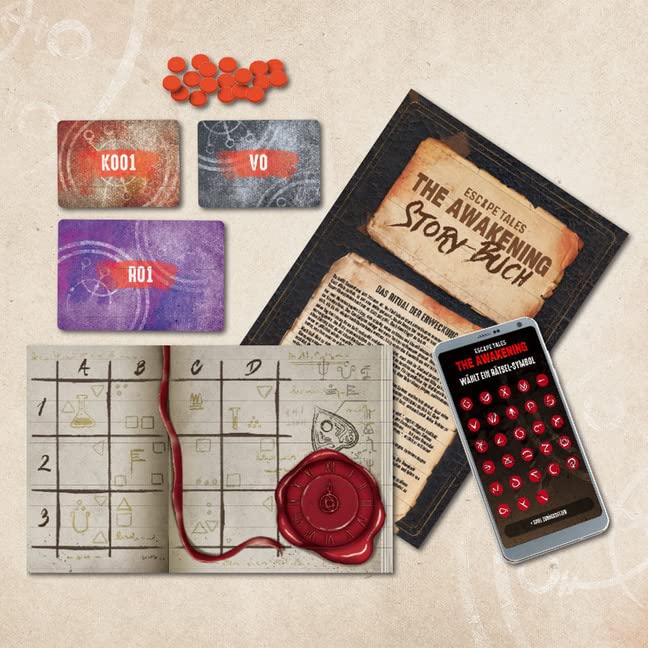 KOSMOS 693008 Escape Tales - The Awakening, Solves The Puzzles, Experience The Story, Escape Room Game, Exciting Board Game from 16 Years, for 1-4 People, Multiple Playable