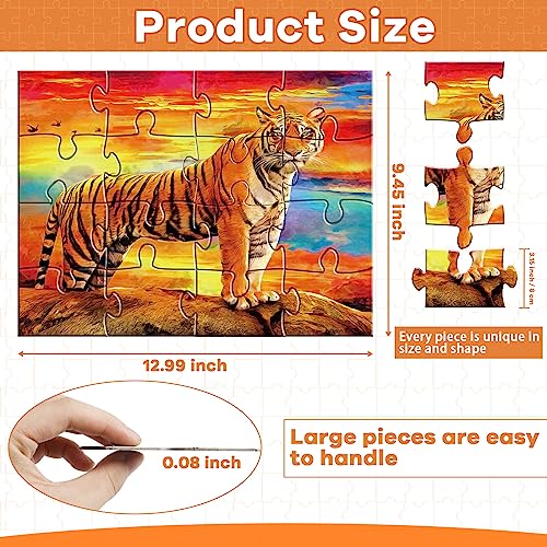 5 Packs 16 Piece Large Jigsaw Puzzles for Dementia Alzheimer’s Products Activities Alzheimer’s Puzzles Memory Cognitive Games for Elderly Seniors with 5 Storage Bags Gift for Elderly Adults Animal - style: Animal