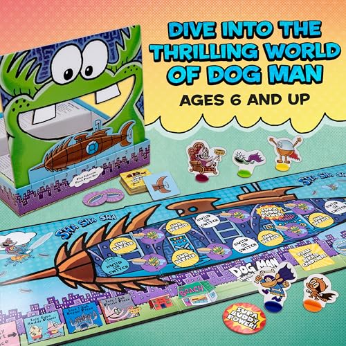 Dog Man Twenty Thousand Fleas Under the Sea Board Game, Ages 6+