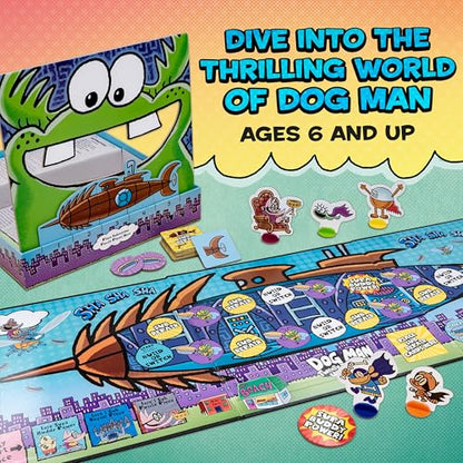 Dog Man Twenty Thousand Fleas Under the Sea Board Game, Ages 6+