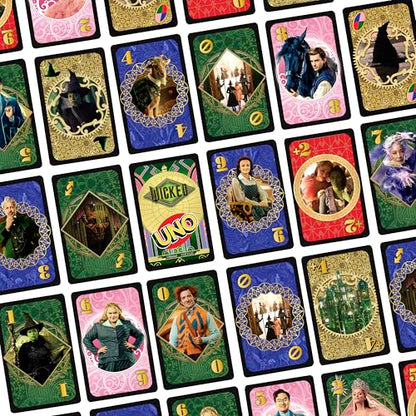 Mattel Games UNO Wicked Card Game for Kid, Adult & Family Nights, Parties, Travel & Camping, Inspired by the Movie - style: UNO Wicked