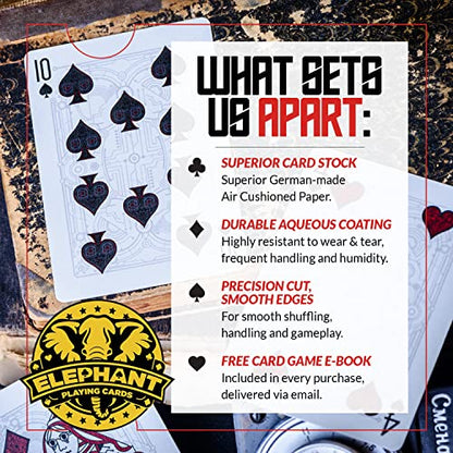 Cyberpunk Red Playing Cards, Cardistry Decks, White Deck of Playing Cards for Kids & Adults, Cool Playing Cards with Card Game e-Book, Unique Playing Cards for Poker, Cyberpunk Cards - color: Red