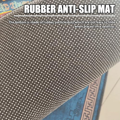 Round Mahjong Mat with Rubber Backing, Anti Slip and Noise Reduction Carpet and Floor Mat, Table Mat for Mahjong Poker Card Games(75cm/29.52in) - size: 75cm/29.52in