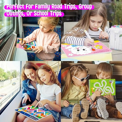 Tracing & Pen Control Pad for Kids, 30 Pages Reusable & Erasable Handwriting & Drawing Practices, Alphabet ABC and Number 123 Tracing Workbook Educational Montessori Tool for Autism, Toddlers 3-5 - style: Pen Control Pad