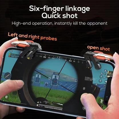 Mikirini 13 in 1 PUBG Mobile Controller Combo for iPhone & Android Phones | Cell Phone L2R2 4 Triggers for PUBG/Call of Duty/Fornite, 9pcs Finger Sleeves for gaming, Max Phone Thickness:13mm