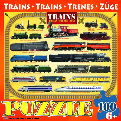 EuroGraphics Trains 100 Piece Puzzle (Small Box) Puzzle - size: 100 Piece Puzzle, style: EuroGraphics Trains 100 Piece Puzzle (Small Box) Puzzle