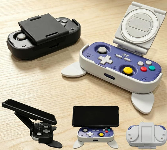Uonekamo Magnetic Mobile Clip V2 for IINE Retro Pocket Controller – Ultra-Slim & Portable 3D Printed Phone Mount with Hidden Grip, Secure Magnetic Attachment, Compatible with Switch, PC, iPhone, Android & Tablets up to 8.8" (Black, Controller Not Included