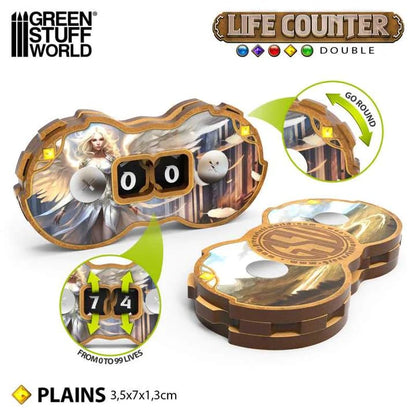Green Stuff World Life Counters for Popular Tabletop Games (White) - style: White